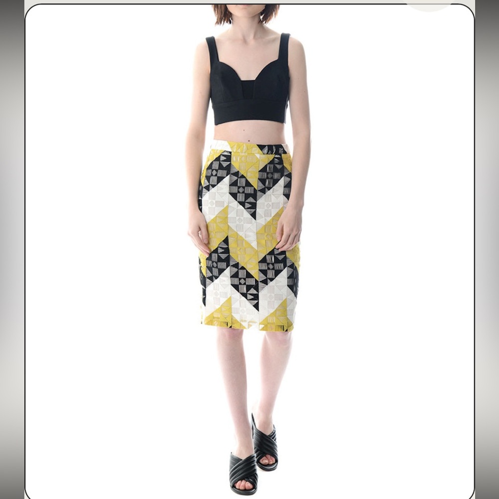 ALC Geometric Midi Pencil Skirt Size 8